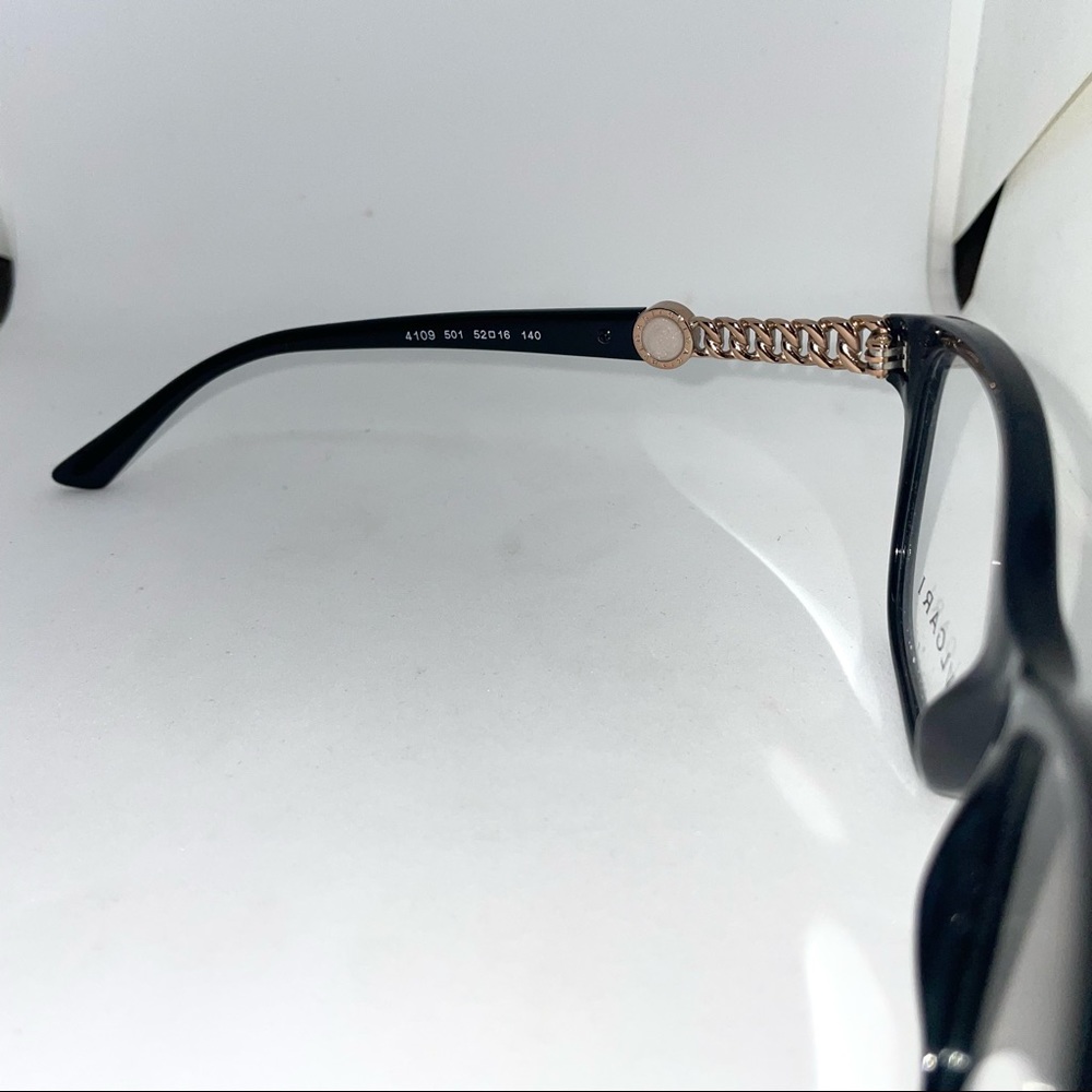 Bvlgari 4109 501 Black / Gold Chain Eyeglasses - Picture 3 of 5